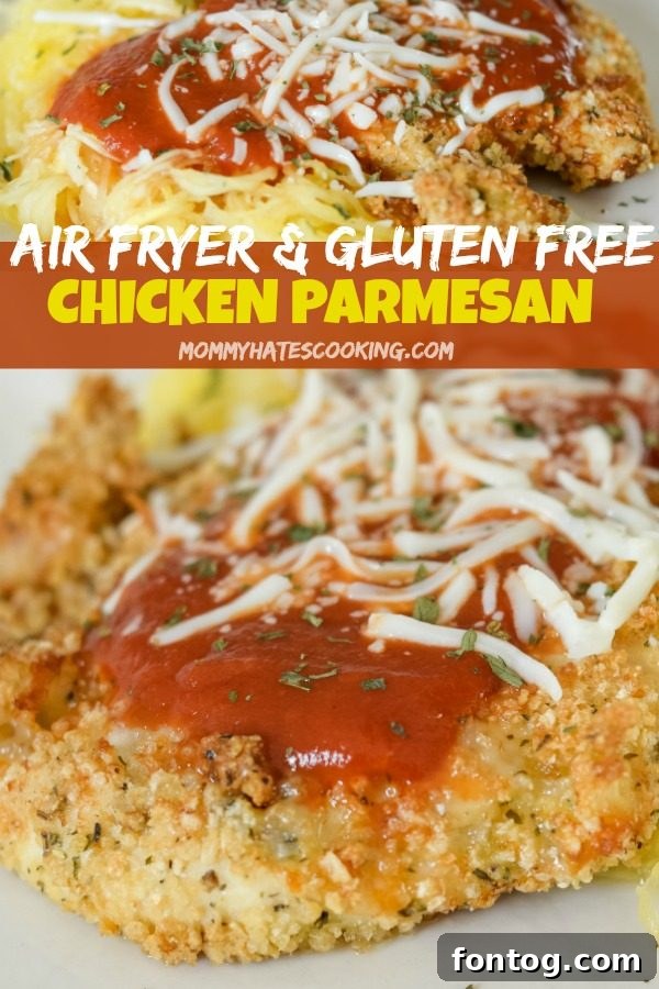 Gluten-Free Air Fryer Chicken Parmesan - Final Dish