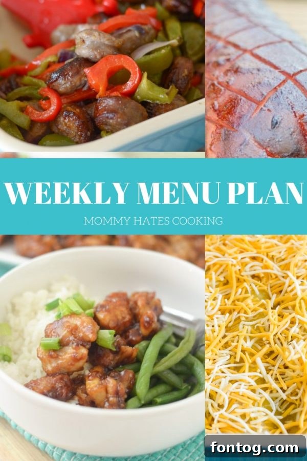Smart Weekly Meal Planning 6 Weekly Menu Plan