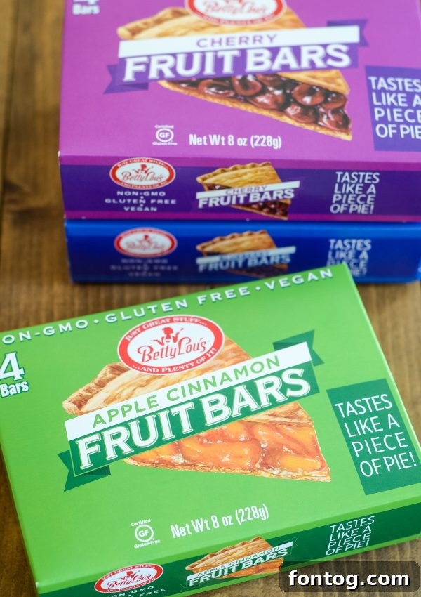 Delicious Betty Lou's Fruit Bars, a gluten-free and non-GMO snack option available at Walmart.