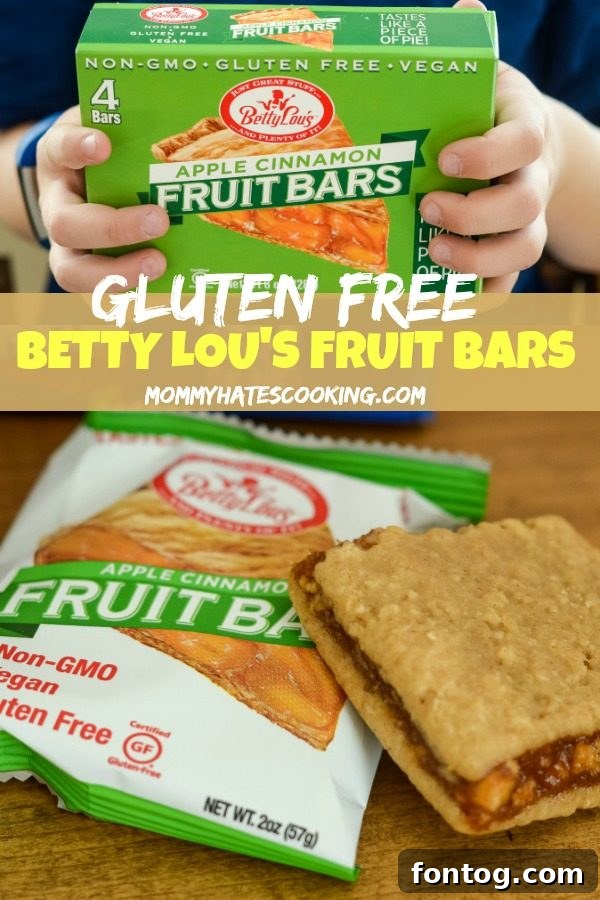 A full box of Betty Lou's Fruit Bars, ready to be enjoyed as a gluten-free and non-GMO treat.