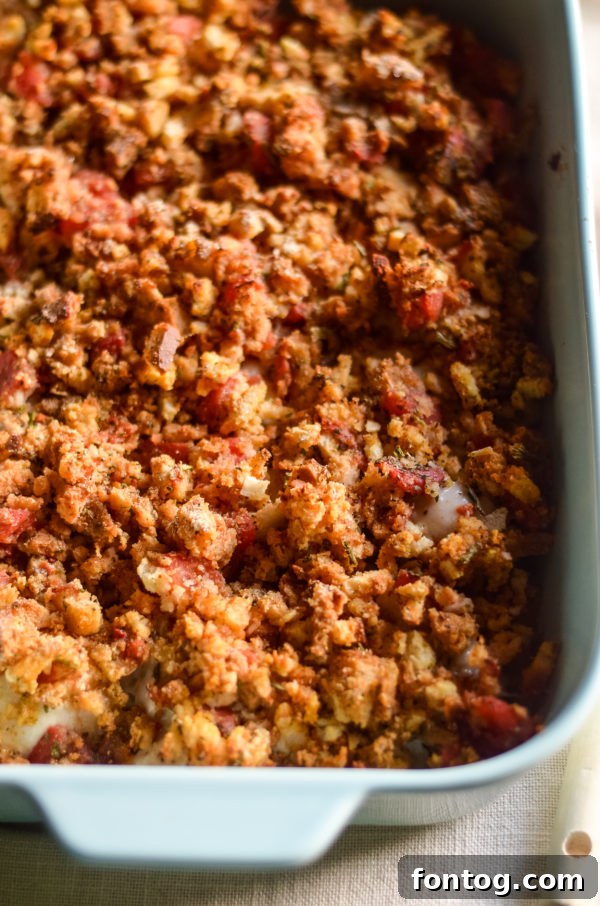 Baked Chicken Bruschetta, a simple and delicious one-dish dinner