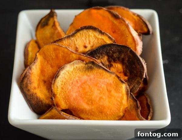 Air Fryer Sweet Potato Chips - A healthy and delicious snack made in the air fryer.