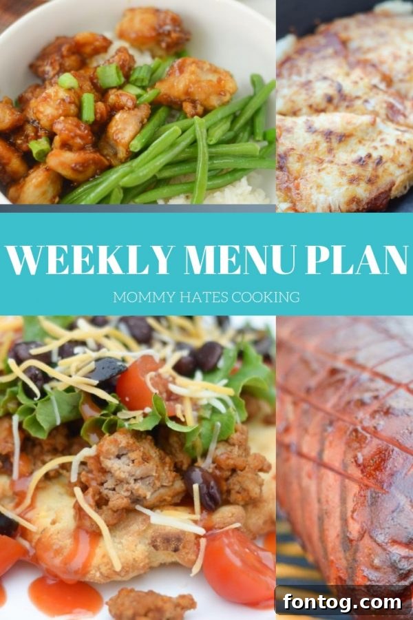May 5th Weekly Meal Plan 6 Printable Weekly Menu Plan template for easy meal organization