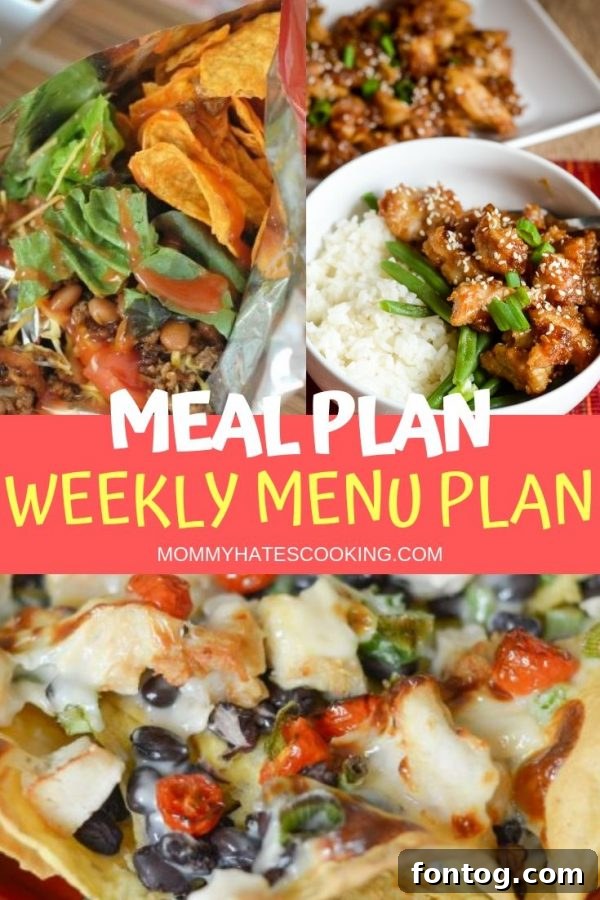A blank weekly meal plan template, ready for customization.