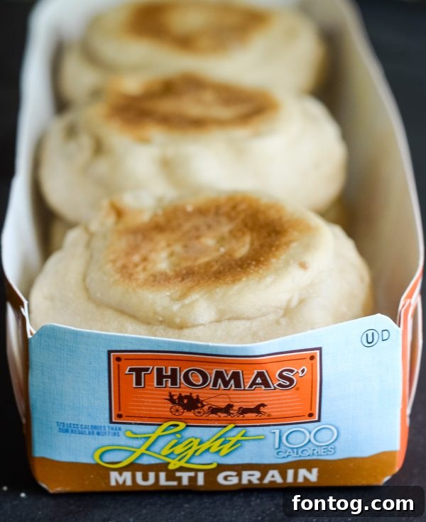 Air fryer easy Hawaiian pizza on Thomas' English muffins