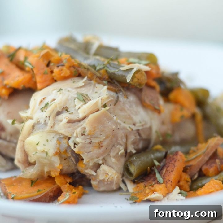 Quick and easy Instant Pot Maple Chicken & Sweet Potatoes for a delicious dinner.