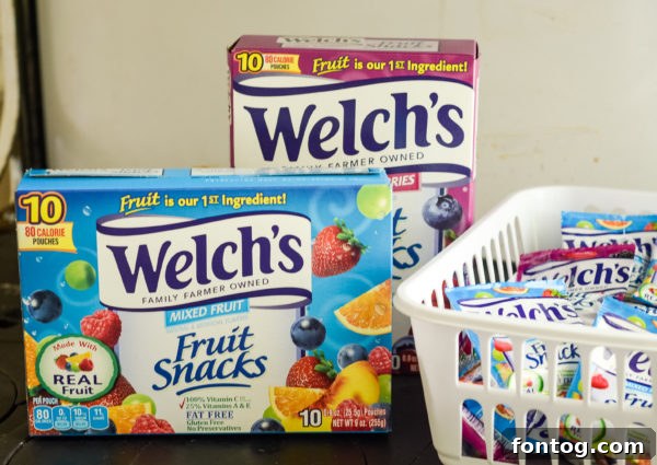 Welch's Fruit Snacks in lunchbox