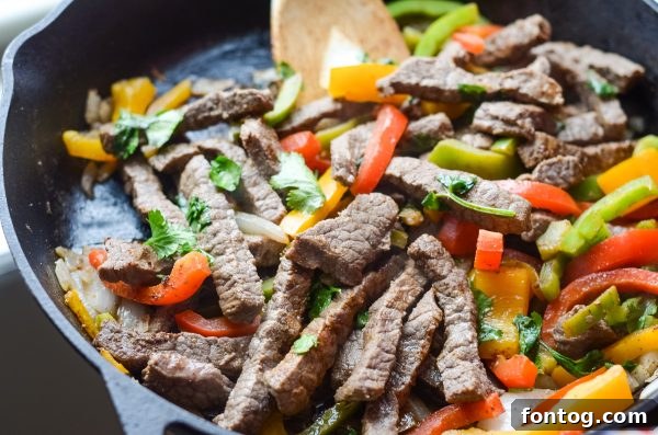 Your Weekly Feast: July 14th Edition 2 A delicious skillet beef fajitas dish, ready to serve.