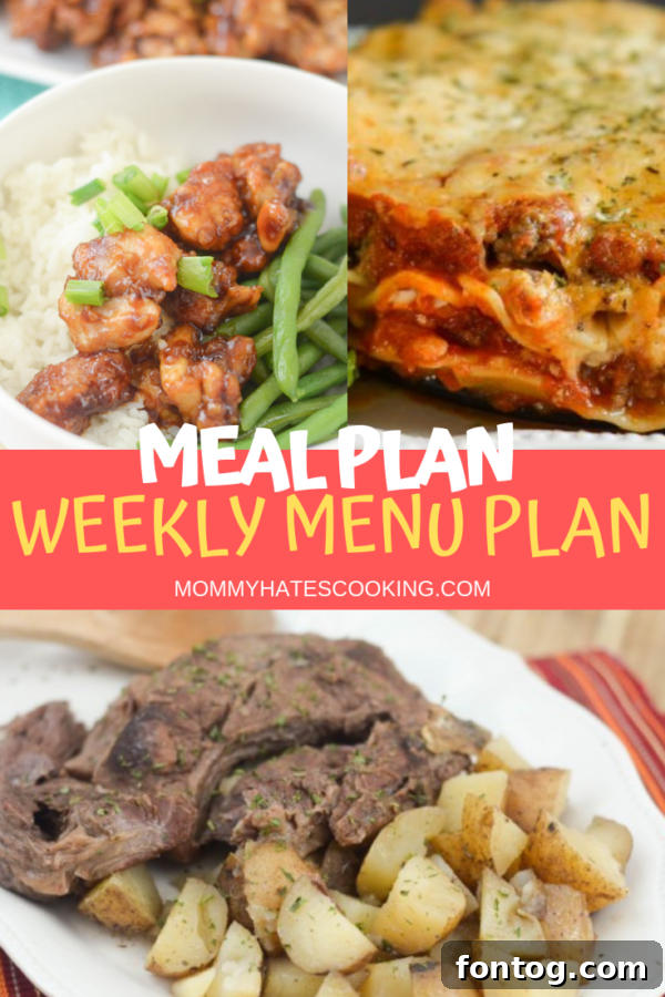 Free Printable Weekly Menu Planner template to organize your meals and grocery lists effortlessly.