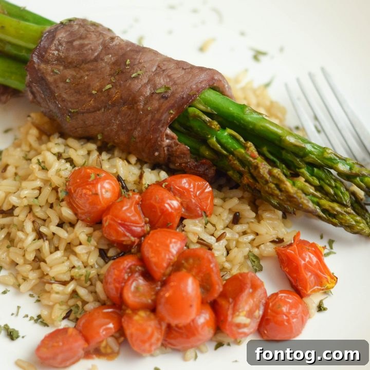 Steak Wrapped Asparagus, a low-carb and elegant meal perfect for quick dinners.