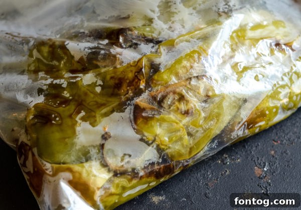 Roasted Hatch Chile Tacos 5 steaming hatch chiles