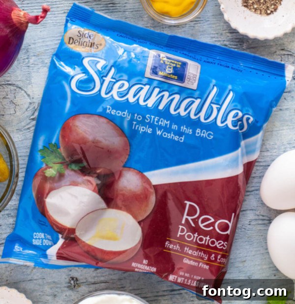 Side Delights Steamables Red potatoes, fresh and ready for cooking.