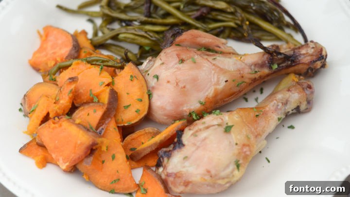 Sheet Pan Rosemary Chicken with roasted vegetables.