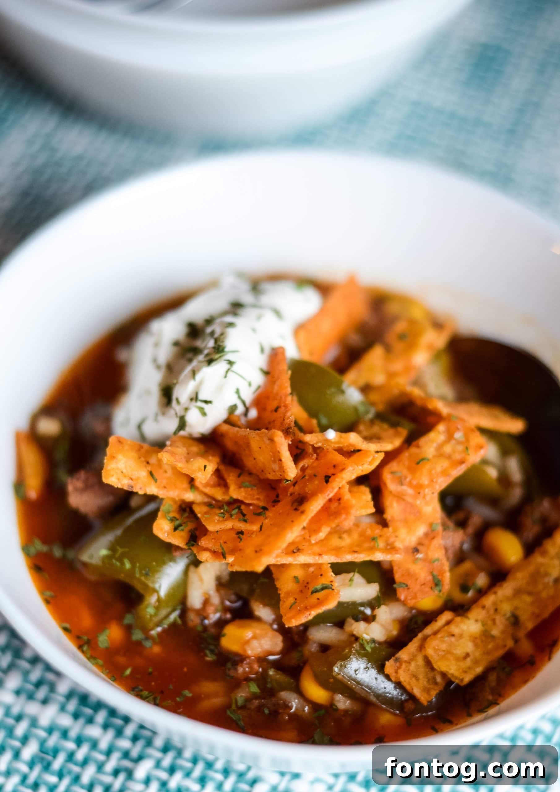 Slow Cooker Stuffed Pepper Soup