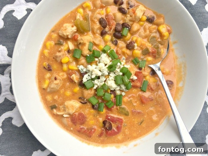 Pressure Cooker Buffalo Chicken Chili