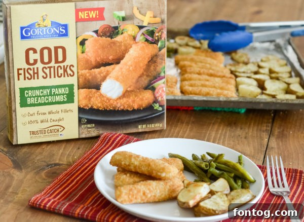 Gorton's Premium Cod Sticks box