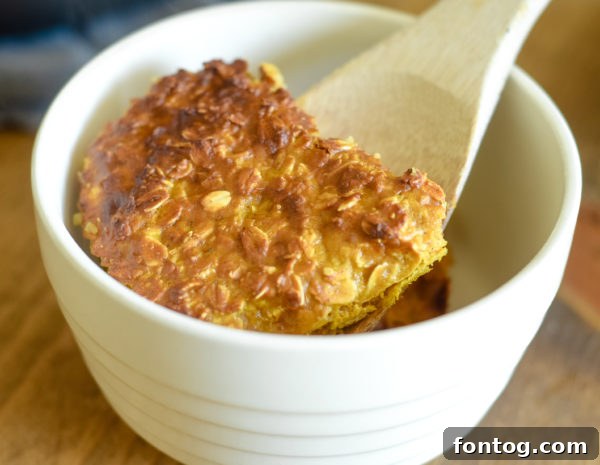 Ninja Foodi Baked Pumpkin Oatmeal served with milk