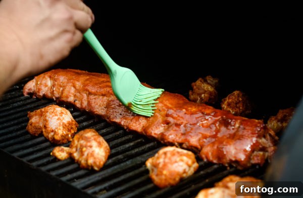 Touchdown Tailgate Dishes 11 Close-up of ribs with Head Country sauce