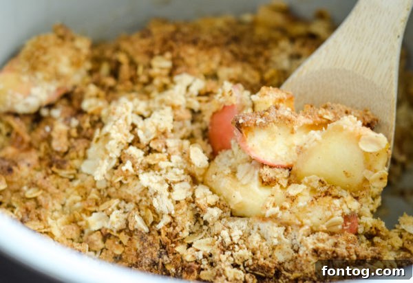 Ninja Foodi Apple Crisp in the pot