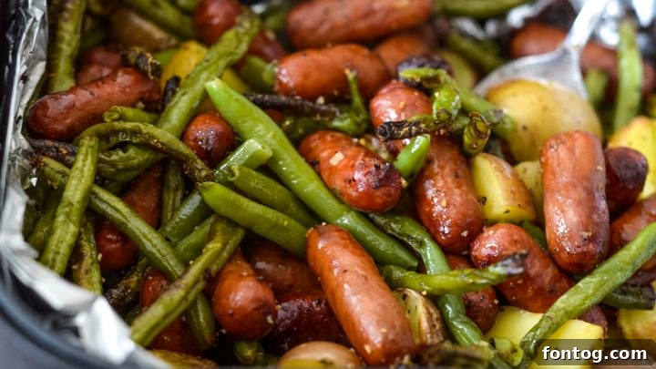 Air Fryer Sausage, Beans, & Potato Hash