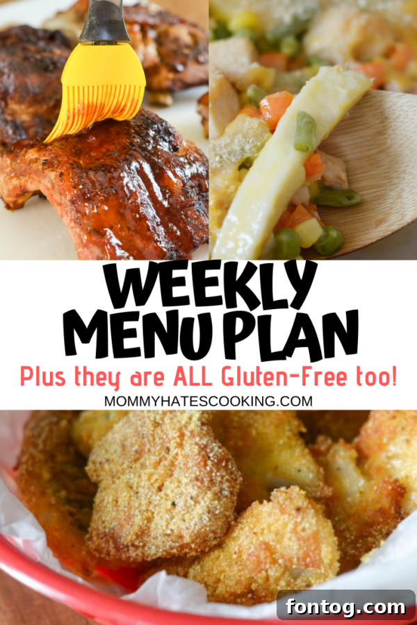 Visual representation of a Weekly Menu Plan calendar for organized meal planning