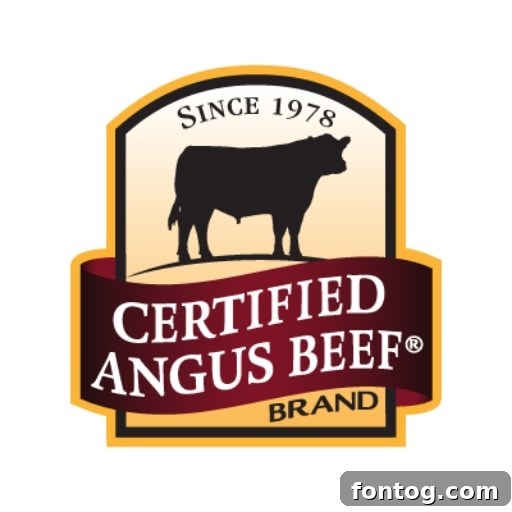 Certified Angus Beef brand logo, symbolizing quality beef.