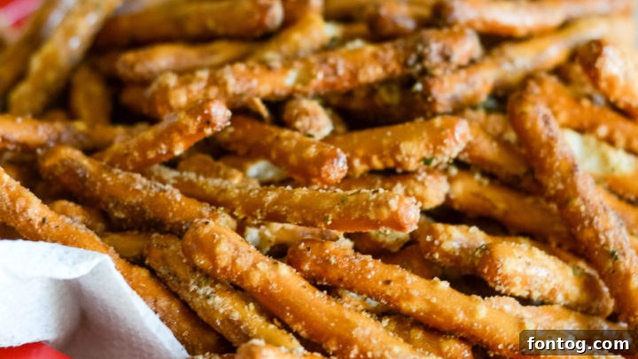 Air Fryer Seasoned Pretzels in a bowl