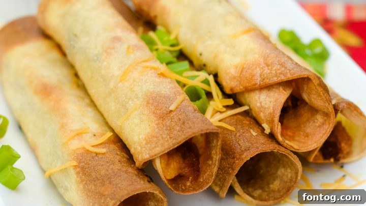 Air Fryer Beef and Bean Taquitos