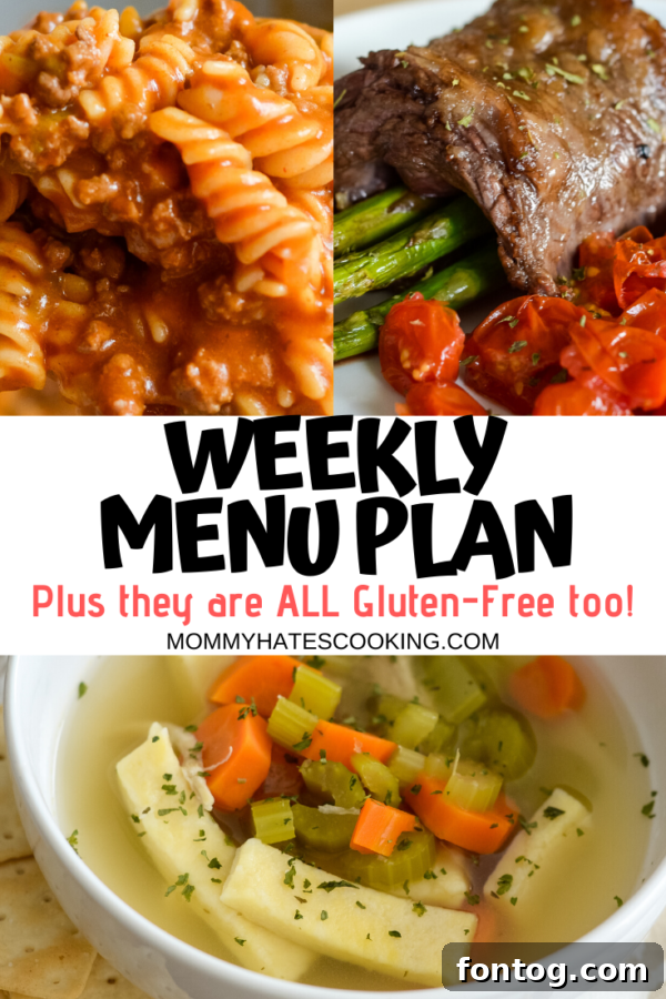 A beautifully designed weekly menu plan template, ready for download, showcasing organized meal slots.
