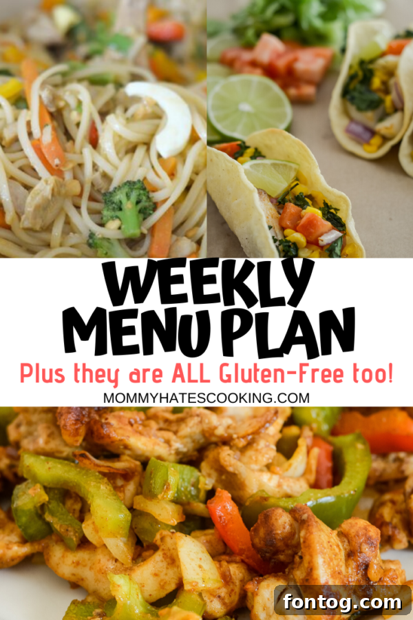 Effortless Weekly Meals March 8th Edition 11 A beautifully designed weekly menu plan template, ready for customization.