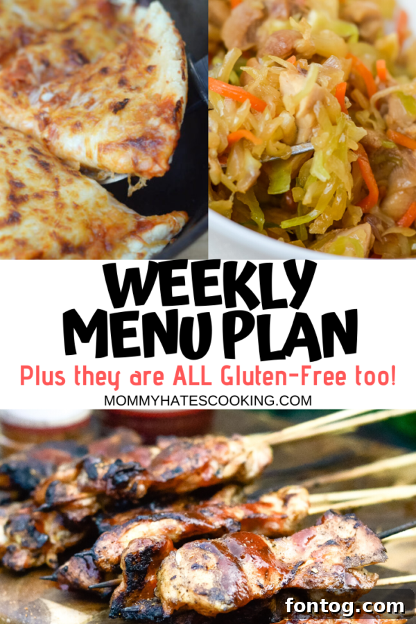 Printable Weekly Menu Plan template for easy meal organization.