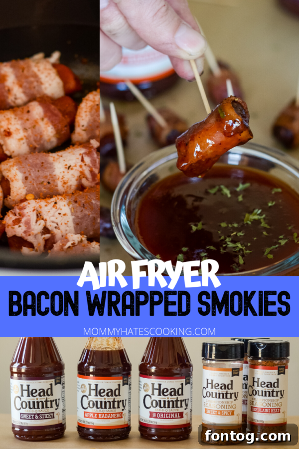 Air Fryer Bacon Wrapped Sausages