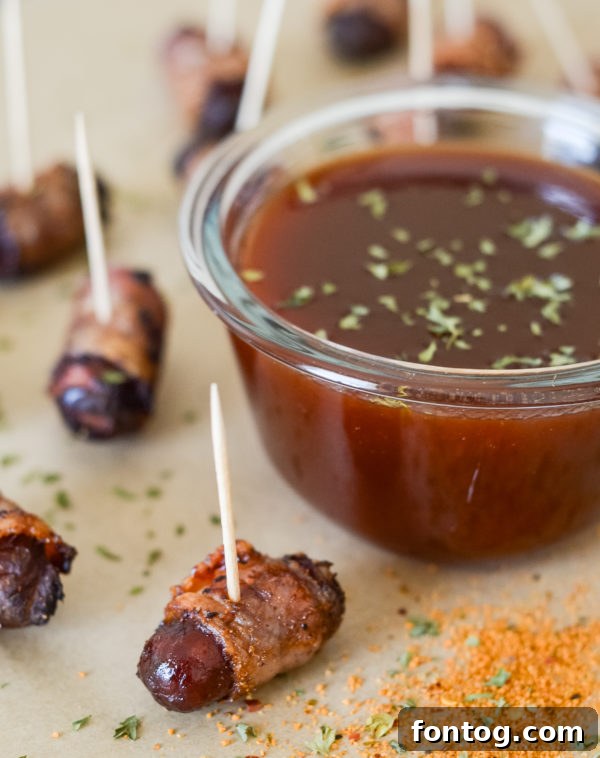 Air Fryer Bacon Wrapped Sausages