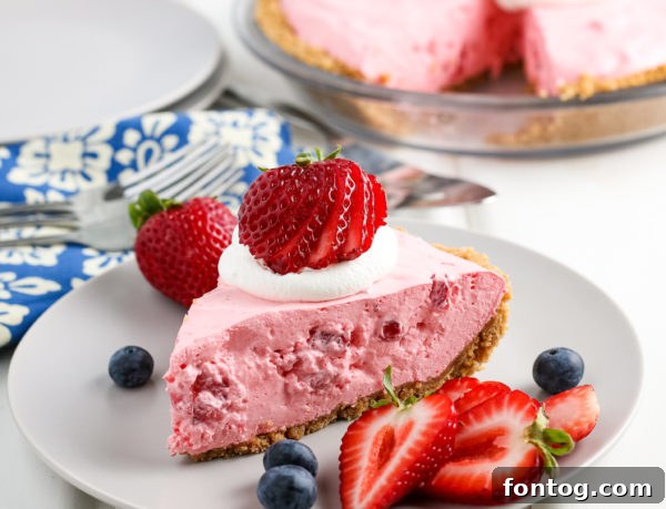 Chilled Gluten Free Jello Delight 4 No-bake jello pie slices showing the creamy filling and graham cracker crust