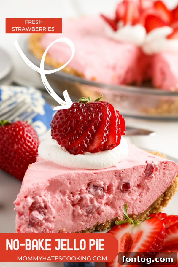 Chilled Gluten Free Jello Delight 8 no-bake jello pie pin for Pinterest