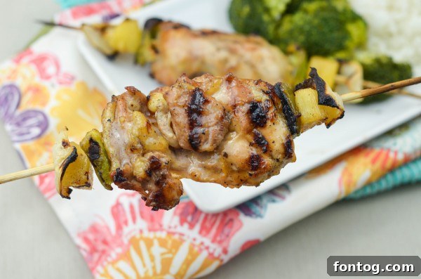 Delicious sweet and sour chicken skewers, a great addition to any meal plan