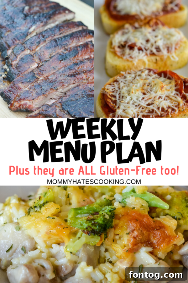 Weekly Menu Plan for April 12th showing meal ideas
