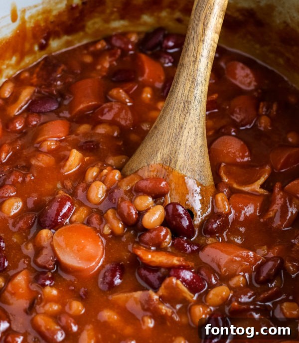 Delicious Ninja Foodi Baked Beans ready to serve