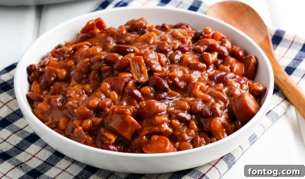 Ninja Foodi Baked Beans in the pot