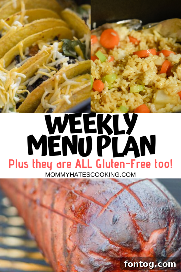 Weekly Menu Plan example template