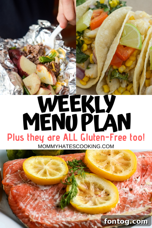 A beautifully designed weekly meal plan template for organization.