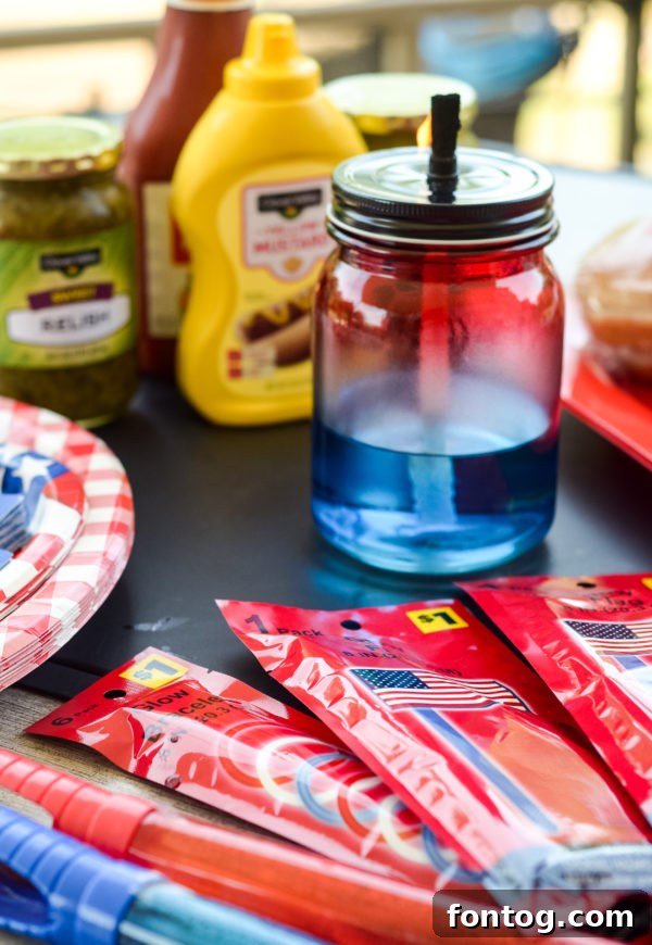 Backyard Bash: Your Family's Ultimate Game Night 14 Patriotic mason jar lights for outdoor decoration and bug repellent