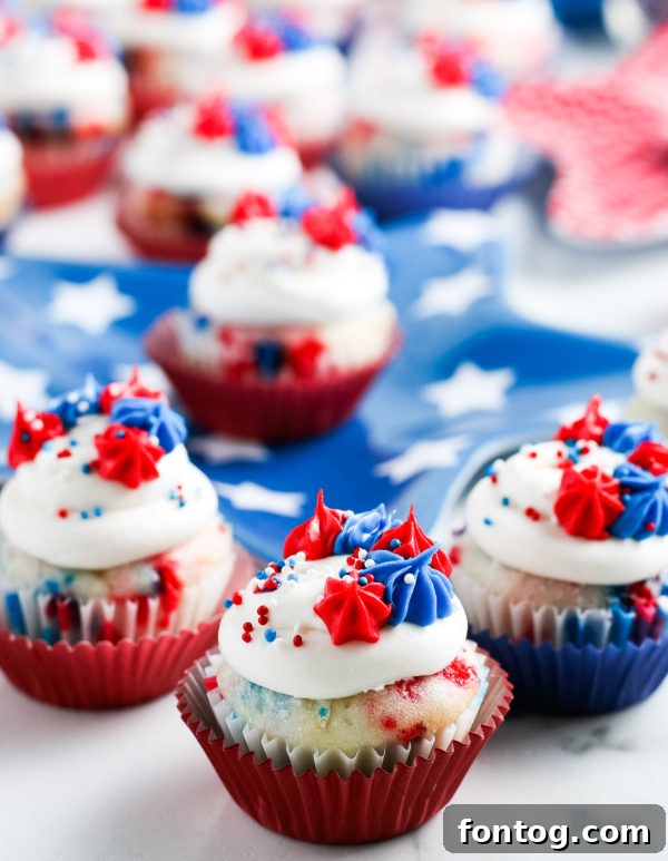 Gluten-Free Mini Patriotic Cupcakes