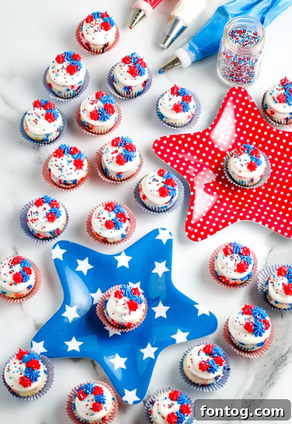 Gluten-Free Mini Patriotic Cupcakes