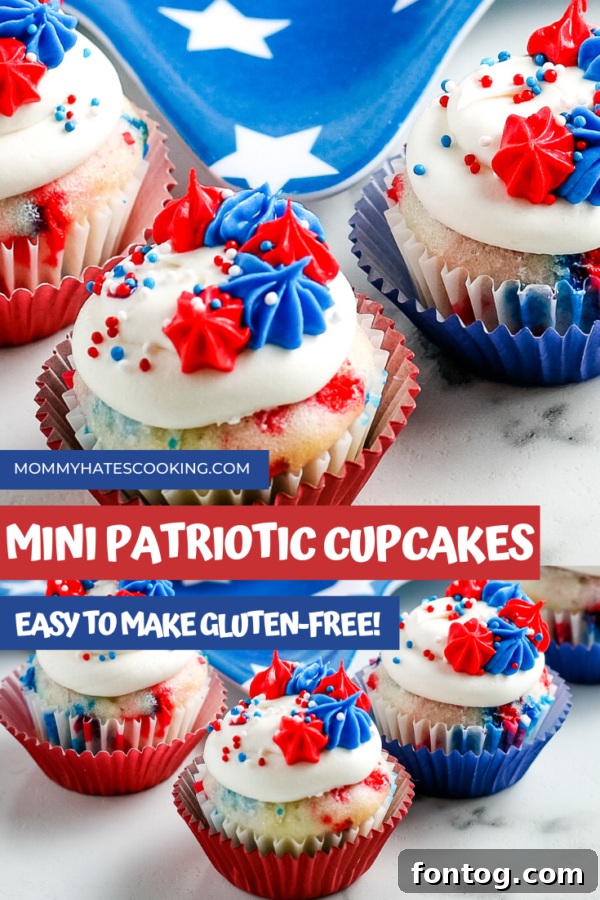 Gluten-Free Mini Patriotic Cupcakes