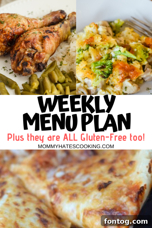 Weekly Menu Plan for June 28th - a visual guide to planned meals