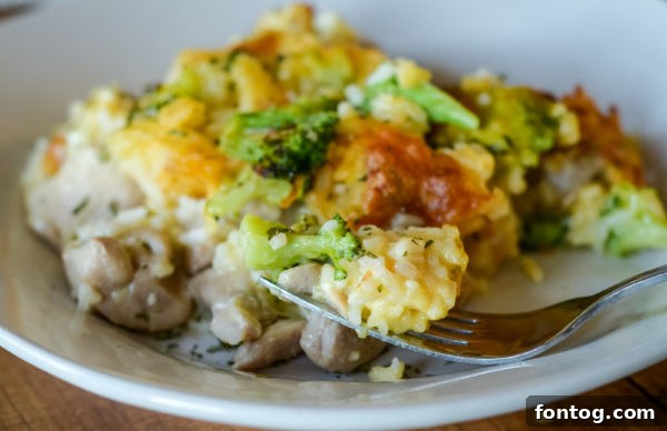 Cheesy Broccoli Chicken Bake - a comforting and easy family dinner