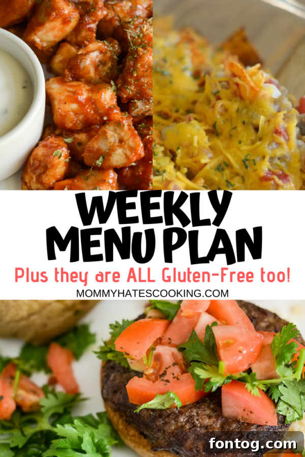 Weekly Menu Plan for the Week of August 9th, with a variety of recipes