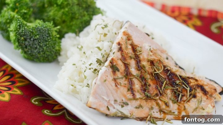 Perfectly Grilled Maple Glazed Salmon