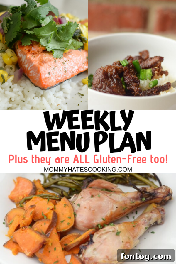 A visual summary of the weekly menu plan for the week of August 30th, showcasing the delicious meals.